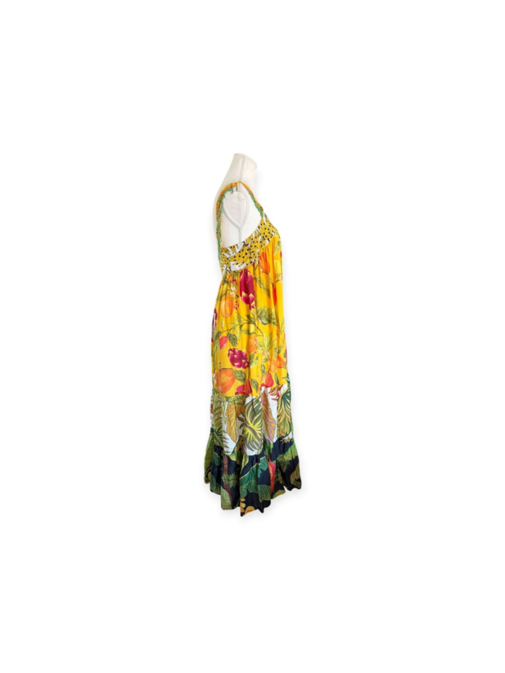 FARM Rio Tropical Fruit Print Beaded Tassel Maxi Dress XS r
Resortwear - Picture 3 of 8